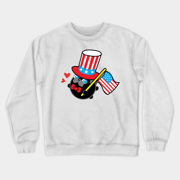 Independence Day - Poopy the Dog Crewneck Sweatshirt by Poopy_And_Doopy